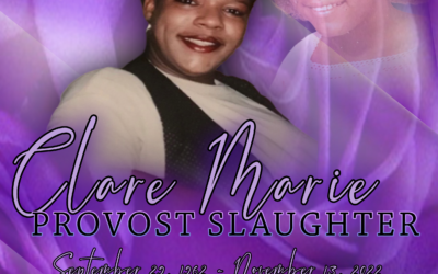 Clare Marie Provost Slaughter 1962 – 2022